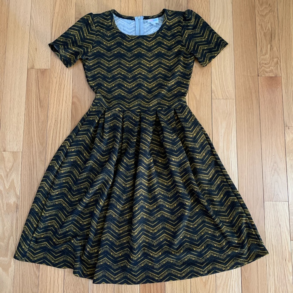 Perfect black and goldenrod Amelia dress